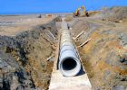 Reinforced pipes in trenches on site 07