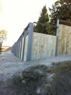 Muros de cerramiento imitación madera